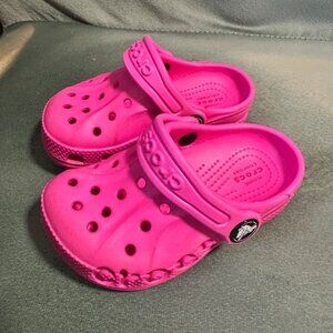 *SOLD* Crocs Baya Clog Electric Pink Toddler Size 6C